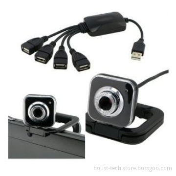 Boust Digital 16.0 MP Webcam Mic 4 Port Octopus USB Hub Us